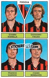 Sticker Marella / Fagan / Vannini / Bosdaves - Calciatori 1971-1972 n. 400 - Panini
