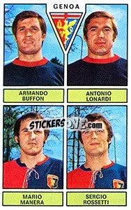Sticker Buffon / Lonardi / Manera / Rossetti - Calciatori 1971-1972 n. 402 - Panini