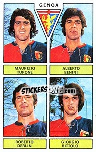 Sticker Turone / Benini / Derlin / Bittolo - Calciatori 1971-1972 n. 403 - Panini