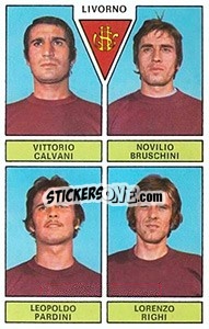 Sticker Calvani / Bruschini / Pardini / Righi - Calciatori 1971-1972 n. 413 - Panini