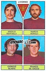 Sticker Raffaelli / Achilli / Blasig / De Cecco - Calciatori 1971-1972 n. 414 - Panini