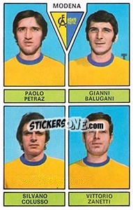 Sticker Petraz / Balugani / Colusso / Zanetti - Calciatori 1971-1972 n. 418 - Panini