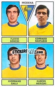 Sticker Ronchi / Nastasio / Galli / Merighi - Calciatori 1971-1972 n. 419 - Panini