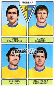Sticker Franceschi / Mazzetti / Vellani / Facchinetti - Calciatori 1971-1972 n. 420 - Panini