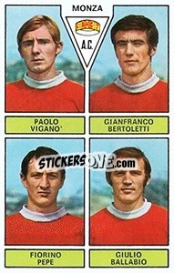 Sticker Vigano' / Bertoletti / Pepe / Ballabio - Calciatori 1971-1972 n. 425 - Panini