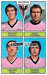 Sticker Favalli / Ferrario / Troja / Vanello - Calciatori 1971-1972 n. 434 - Panini