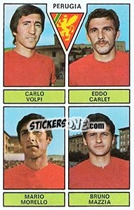 Sticker Volpi / Carlet / Morello / Mazzia - Calciatori 1971-1972 n. 438 - Panini