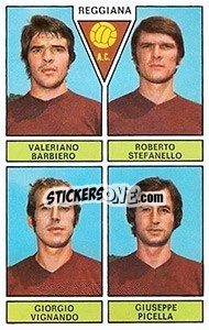 Sticker Barbiero / Stefanello / Vignando / Picella - Calciatori 1971-1972 n. 443 - Panini
