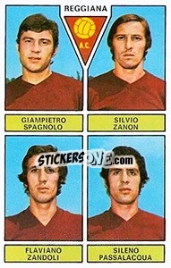 Sticker Spagnolo / Zanon / Zandoli / Passalacqua - Calciatori 1971-1972 n. 444 - Panini