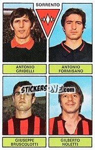 Sticker Gridelli / Formisano / Bruscolotti / Noletti - Calciatori 1971-1972 n. 452 - Panini