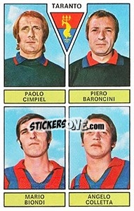 Sticker Cimpiel / Baroncini / Biondi / Colletta - Calciatori 1971-1972 n. 457 - Panini
