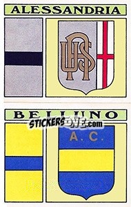 Sticker Scudetto Alessandria / Belluno - Calciatori 1971-1972 n. 466 - Panini