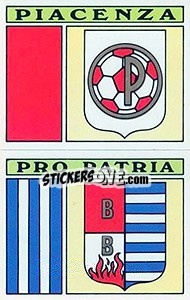 Sticker Scudetto Piacenza / Pro Patria - Calciatori 1971-1972 n. 470 - Panini