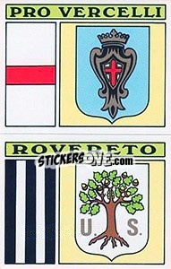 Sticker Scudetto Pro Vercelli / Rovereto - Calciatori 1971-1972 n. 471 - Panini
