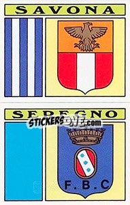 Sticker Scudetto Savona / Seregno - Calciatori 1971-1972 n. 472 - Panini
