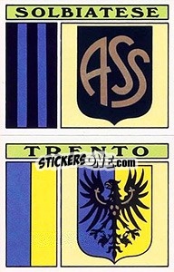 Sticker Scudetto Solbiatese / Trento - Calciatori 1971-1972 n. 473 - Panini