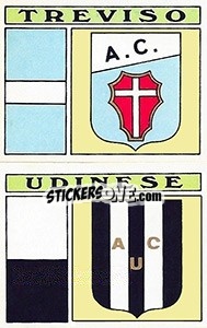 Sticker Scudetto Treviso / Udinese - Calciatori 1971-1972 n. 474 - Panini