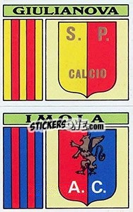 Sticker Scudetto Giulianova / Imola - Calciatori 1971-1972 n. 478 - Panini