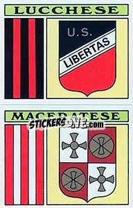 Sticker Scudetto Lucchese / Maceratese - Calciatori 1971-1972 n. 479 - Panini