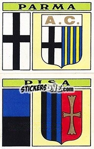 Sticker Scudetto Parma / Pisa - Calciatori 1971-1972 n. 481 - Panini