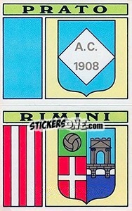 Sticker Scudetto Prato / Rimini - Calciatori 1971-1972 n. 482 - Panini
