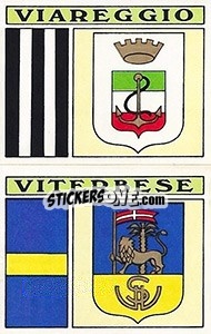 Sticker Scudetto Viareggio / Viterbese - Calciatori 1971-1972 n. 485 - Panini