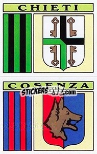 Sticker Scudetto Chieti / Cosenza - Calciatori 1971-1972 n. 488 - Panini