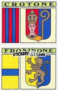 Sticker Scudetto Crotone / Frosinone - Calciatori 1971-1972 n. 489 - Panini