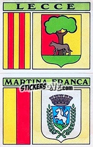 Sticker Scudetto Lecce / Martina Franca - Calciatori 1971-1972 n. 490 - Panini
