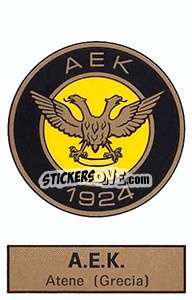 Sticker Scudetto A.E.K. Athens - Calciatori 1971-1972 n. 525 - Panini