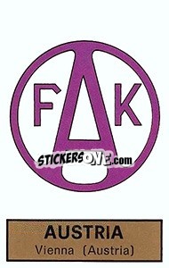 Sticker Scudetto Austria - Calciatori 1971-1972 n. 552 - Panini