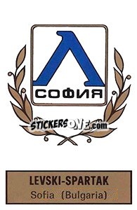 Sticker Scudetto Levski Spartak Sofia - Calciatori 1971-1972 n. 554 - Panini