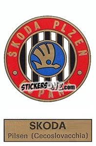 Sticker Scudetto Skoda Pilsen - Calciatori 1971-1972 n. 555 - Panini