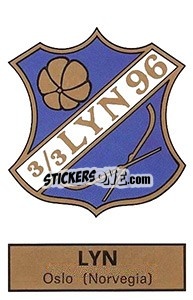 Sticker Scudetto Lyn Oslo - Calciatori 1971-1972 n. 572 - Panini