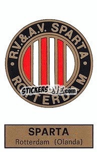 Sticker Scudetto Sparta Rotterdam - Calciatori 1971-1972 n. 573 - Panini