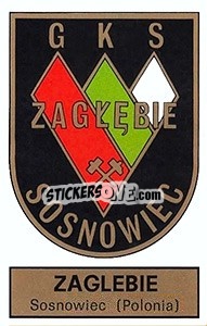 Sticker Scudetto Zaglebie Sosnowlec - Calciatori 1971-1972 n. 574 - Panini