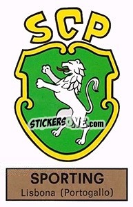 Sticker Scudetto Sporting Lisbon - Calciatori 1971-1972 n. 575 - Panini