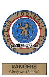 Sticker Scudetto Glasgow Rangers - Calciatori 1971-1972 n. 577 - Panini