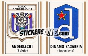 Sticker Scudetto Anderlecht / Dinamo Zagreb - Calciatori 1971-1972 n. 587 - Panini