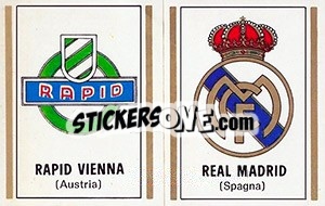 Sticker Scudetto Rapid Vienna / Real Madrid - Calciatori 1971-1972 n. 589 - Panini