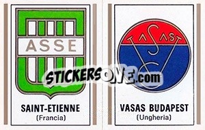 Sticker Scudetto A.S.S.E. St. Etienne / Vasas Budapest - Calciatori 1971-1972 n. 590 - Panini