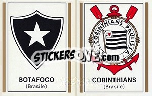 Sticker Scudetto Botafogo / Corinthians - Calciatori 1971-1972 n. 593 - Panini
