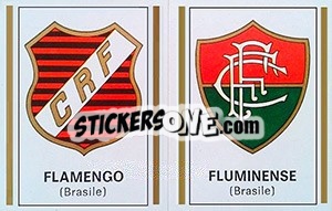 Sticker Scudetto Flamengo / Fluminese - Calciatori 1971-1972 n. 594 - Panini