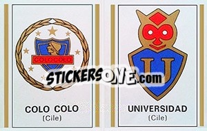 Sticker Scudetto Colo Colo / Universidad - Calciatori 1971-1972 n. 596 - Panini