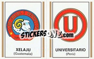 Sticker Scudetto Xelaju / Universitario - Calciatori 1971-1972 n. 598 - Panini