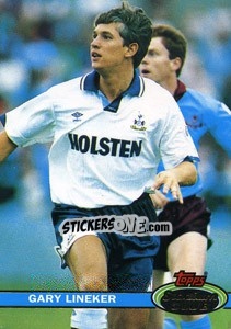 Sticker Gary Lineker - Stadium Club 1992 n. 9 - Topps