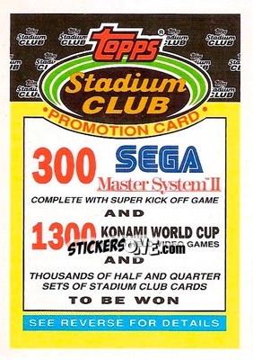 Sticker Winner - Stadium Club 1992 - Topps