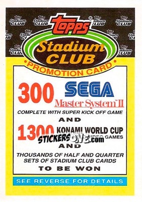 Sticker Record Breakers - Stadium Club 1992 n. P11 - Topps