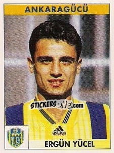 Cromo Ergün Yücel - Türkiye 1. Futbol Ligi 1996-1997 - Panini