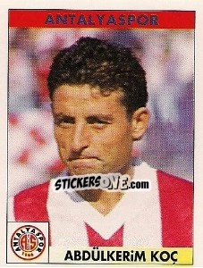 Figurina Abdülkerim Koç - Türkiye 1. Futbol Ligi 1996-1997 - Panini